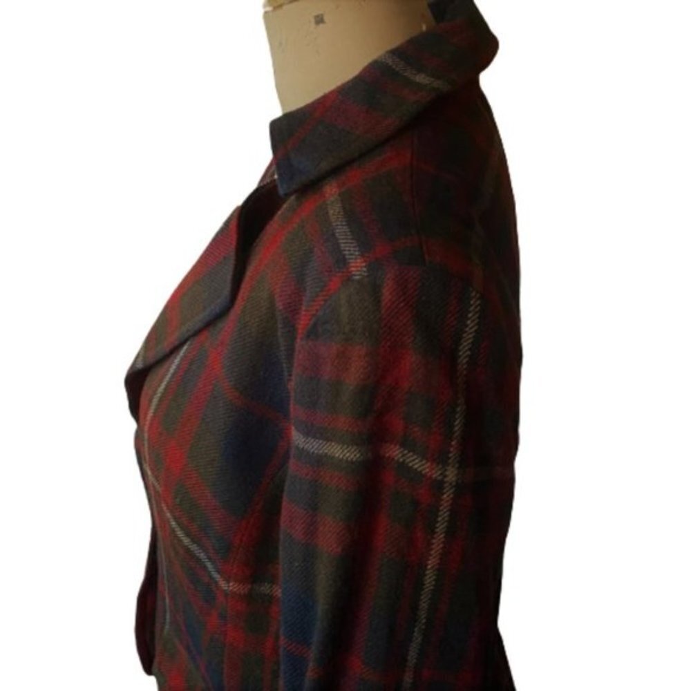 Dark Academia Vintage early 200s Jessica plaid check boxy blazer jacket - Picture 7 of 13